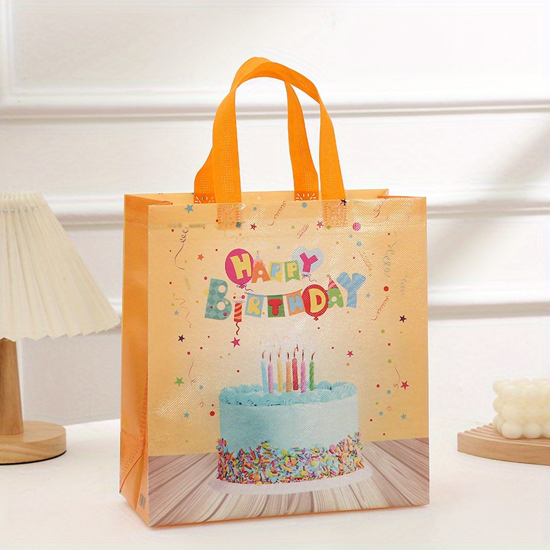 4 Uds. Bolsas Papel Diseño Feliz Cumpleaños Bolsas Regalo - Temu