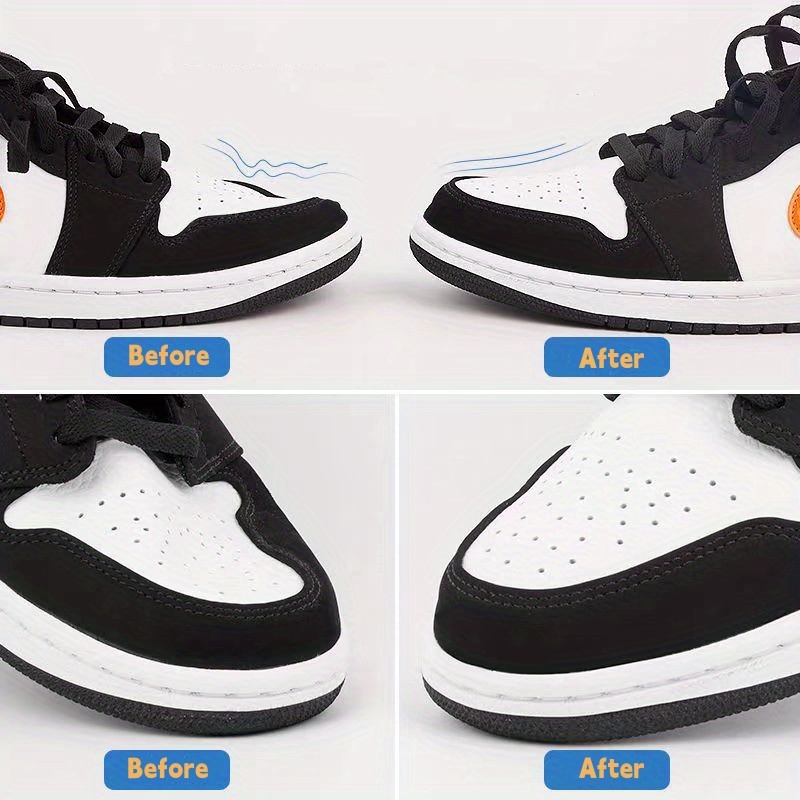 1 Pair Shoe Crease Protectors For Air Force Shoes, Anti-Wrinkle Shoe Crease Guard For Sneaker And Casual Shoes, Plastic Toe Box Crease Protectors Shoe Shield