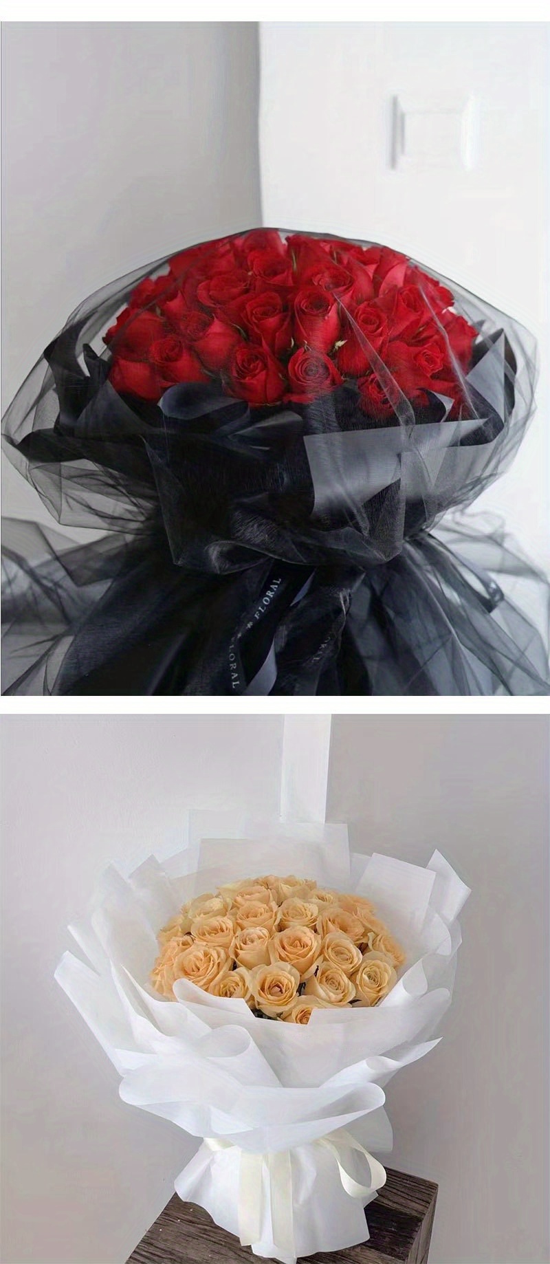 1 Rotolo Carta Impermeabile Bouquet In Cotone Latte Foderato - Temu Italy