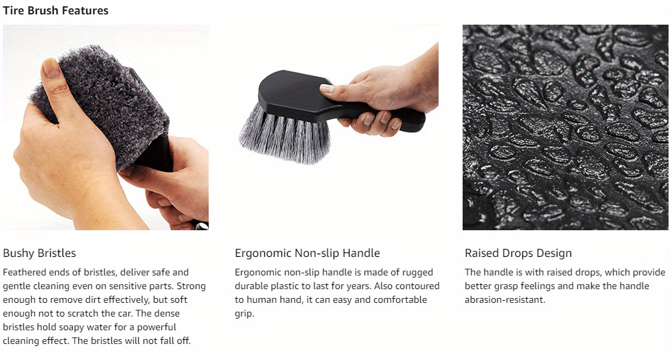 9pcs Car Cleaning Tools Kit Include Tire Brush, Wheel Brush, Wash Mitt –  The EV Shop