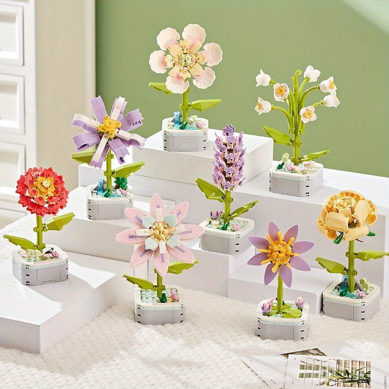 Colorful Floral Puzzle Building Blocks - Hand To Improve Temu eye