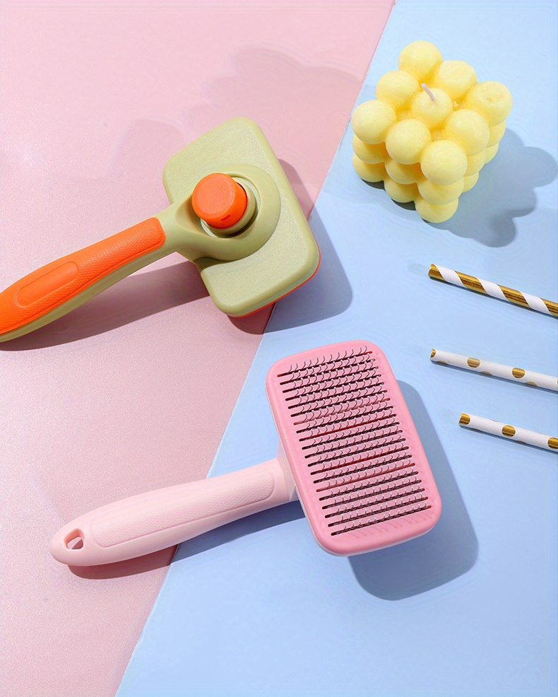 pet comb for cats and dogs needle comb for removing loose hair dog hair and cat hair brush cat cleaning brush long and short hair pet loose hair removal brush cat brush   hair cleaning and knot removal tool Product details 9