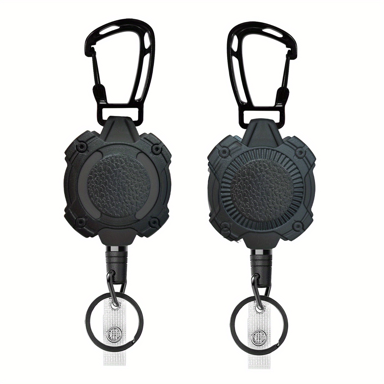 1pc Three Black Stainless Steel Spring Outdoor Climbing Buckles Easy To