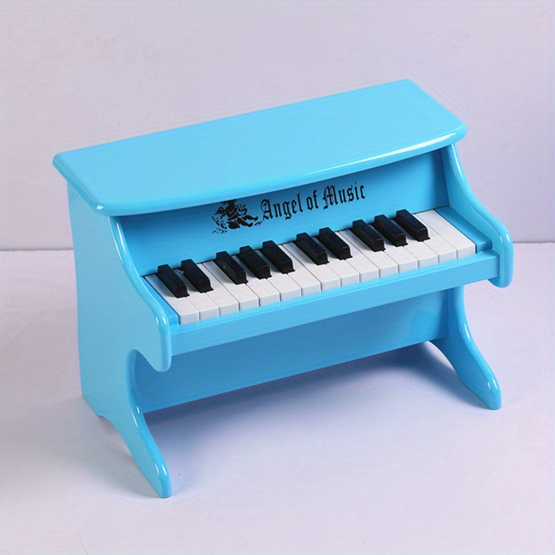 Piano Eletrônico Portátil, 22 Músicas Rosa 2 Fonte de Alimentação Teclado  Infantil Piano Plástico Educacional Multifuncional Com Microfone para Casa