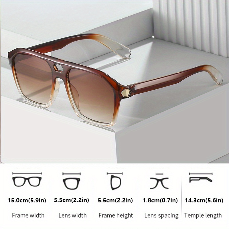 Men's Fashionable Oversized Pilot Pc Sunglasses Y2k Cool Retro