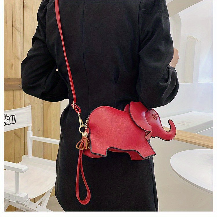 Elephant Shaped Crossbody Bag Cute Animal Design Clutch Temu