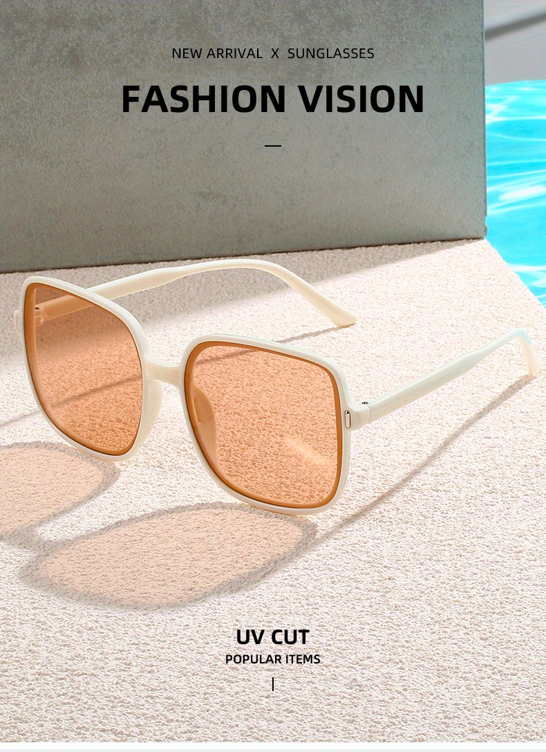 Large One-piece Fashion Sunglasses For Women Men Rivet Square Gradient Sun  Shades For Driving Summer Beach - Temu