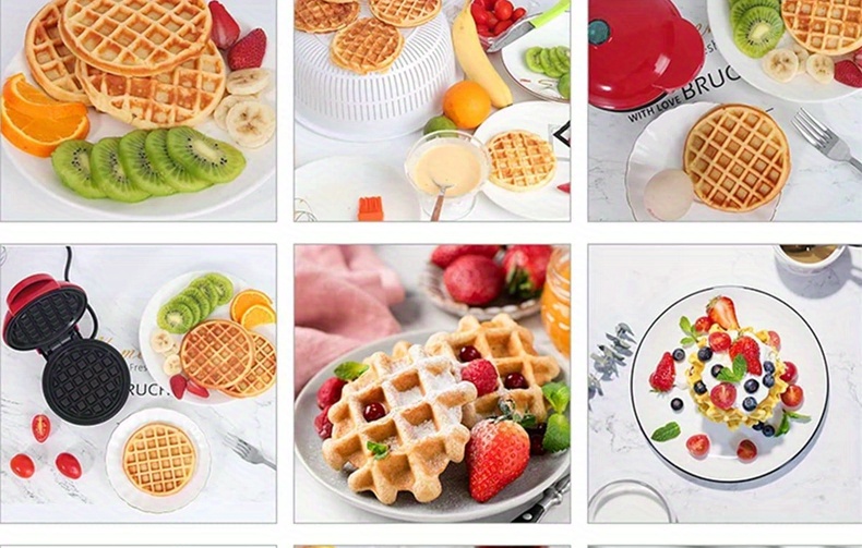 Mini Waffle Maker Machine  Nonstick Waffle Iron For Kids Pancakes, Waffles,  Paninis, Breakfast, Lunch, Snack, Cookware, Kitchenware, Kitchen  Accessories Kitchen Stuff Small Kitchen Appliance - Temu Germany