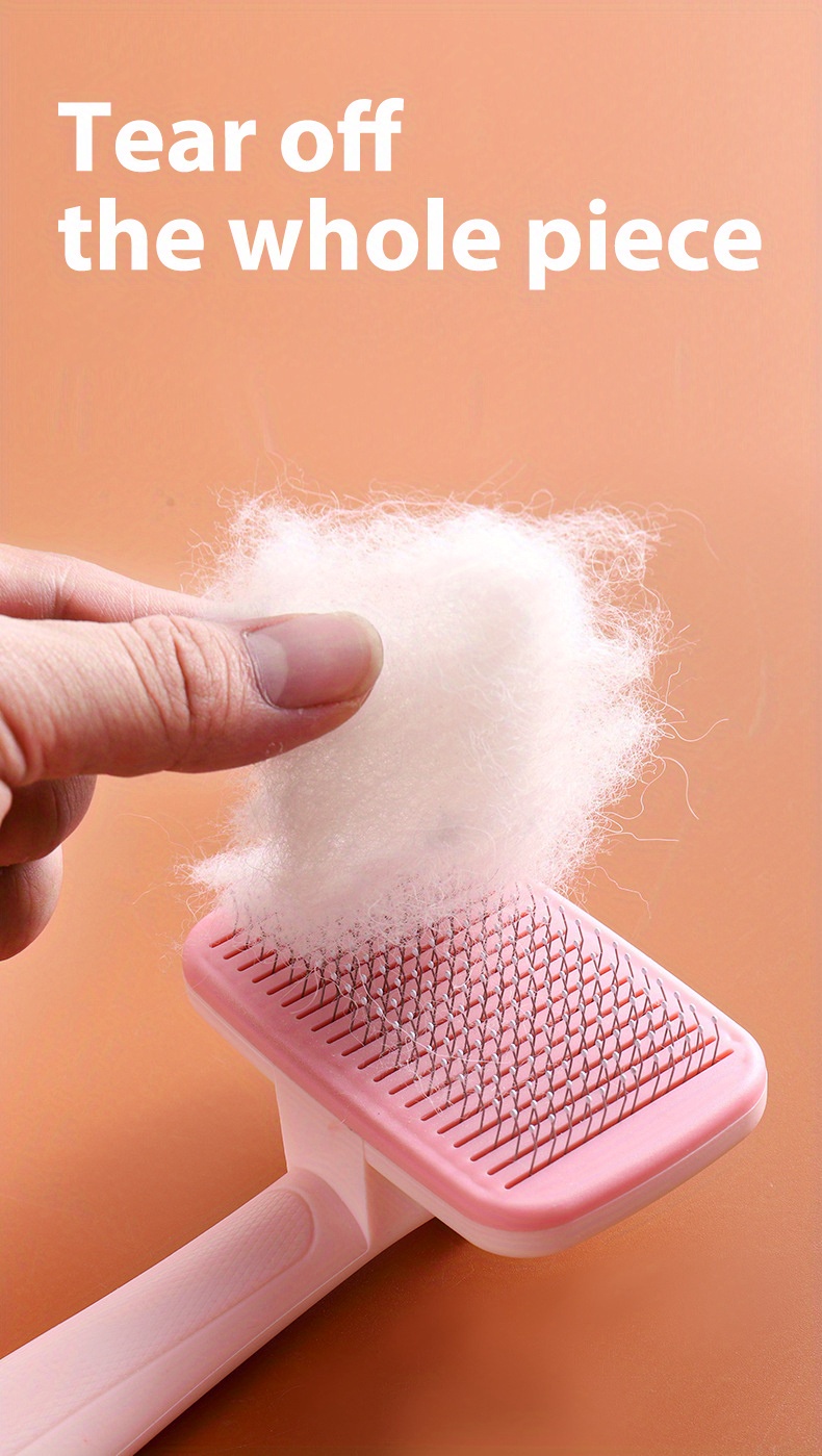 pet comb for cats and dogs needle comb for removing loose hair dog hair and cat hair brush cat cleaning brush long and short hair pet loose hair removal brush cat brush   hair cleaning and knot removal tool Product details 12
