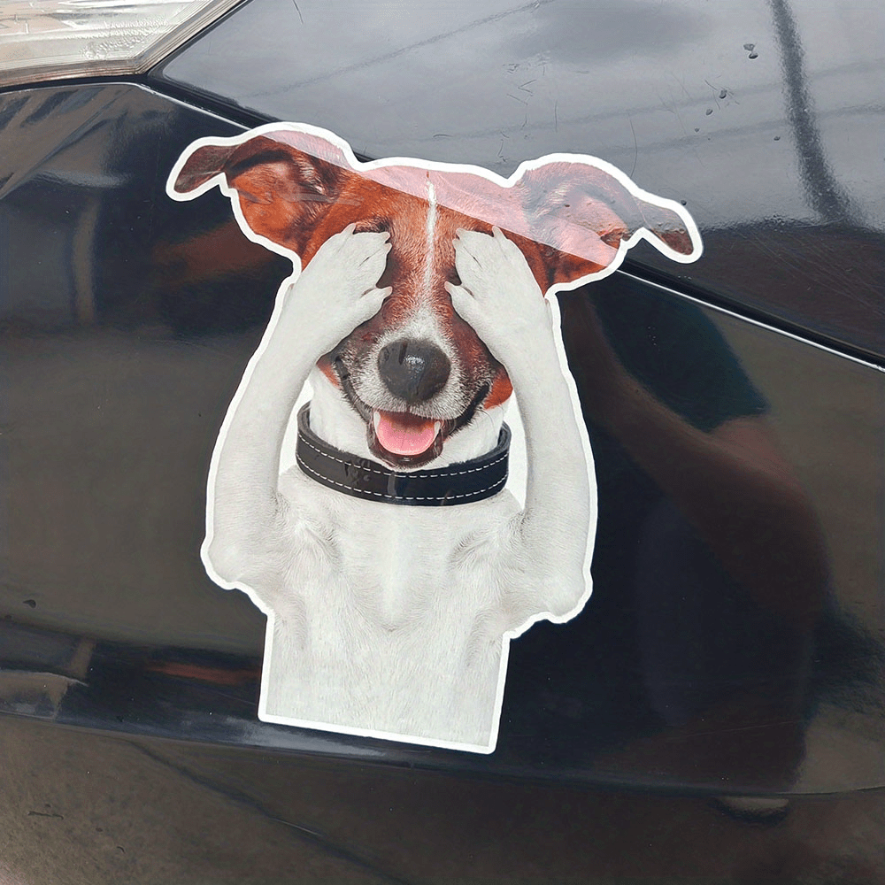 Adorable Happy Dog Car Sticker Add Fun Car! Temu