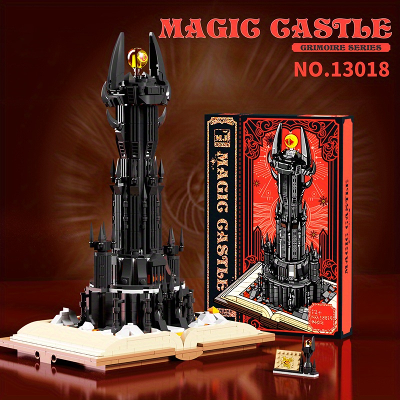 966pcs Livre De Construction Série Yeux Avec Lumières Château Tour