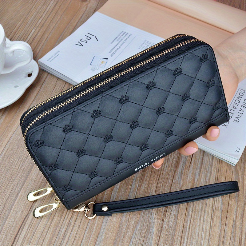 New Style Women's Wallet Long Fashionable Single Zipper Large Capacity Coin  Pouch Handheld Phone Bag
