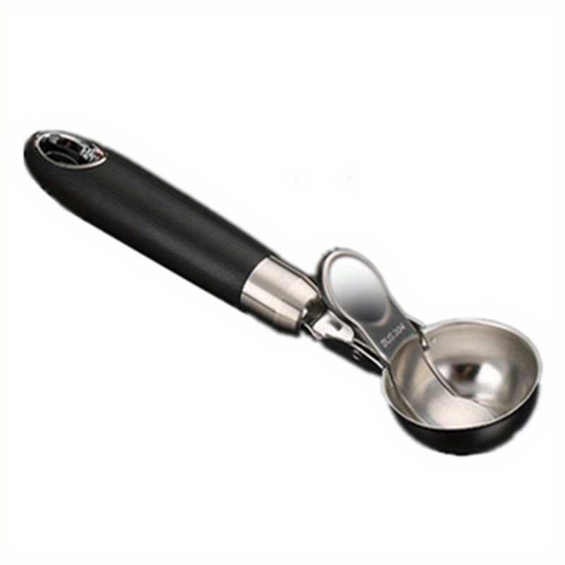 Cutco Ice Cream Scoop Polished Stainless Steel with Black Handle 8 3/8
