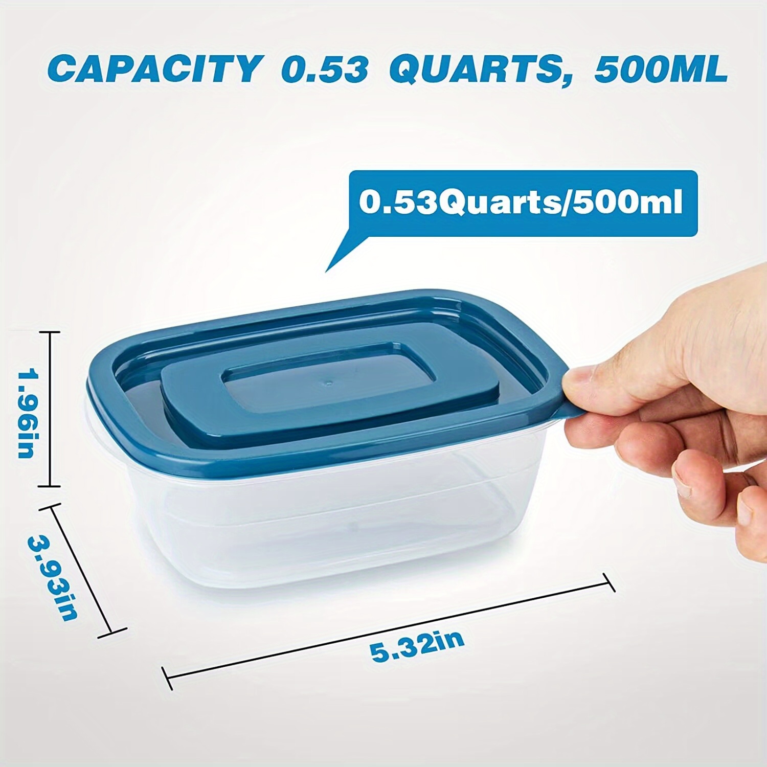 Rectangular Plastic Food Storage Box Set With Lid Perfect Temu