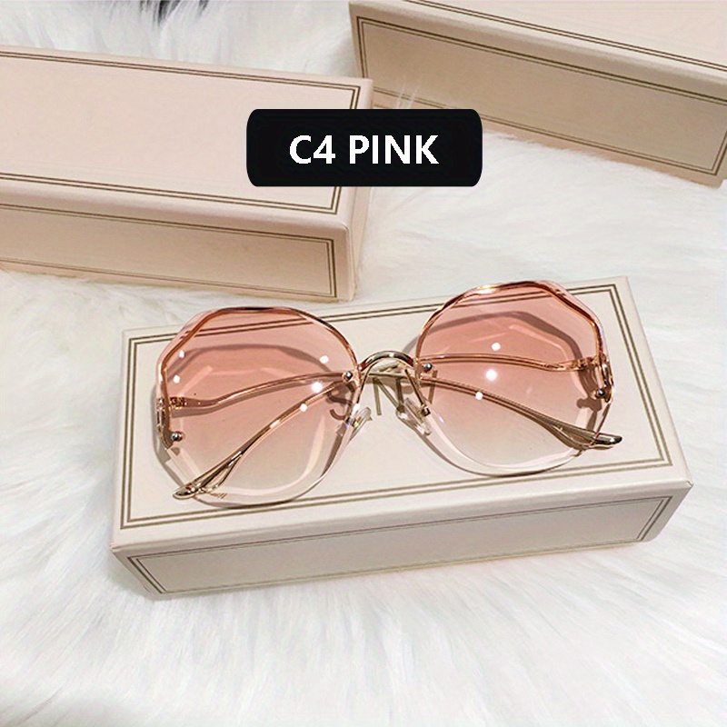 Irregular Frameless Sun Protection Glasses For Men
