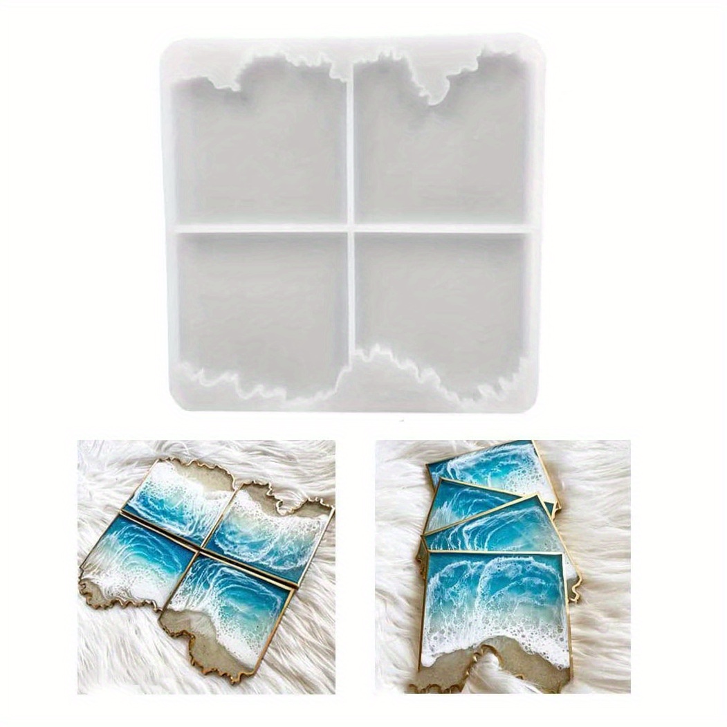 20 Pieces Resin Coaster Molds, Coaster Silicone Molds for Epoxy Resin with  Storage Box Mold, Sturdy Silicone Molds for Epoxy Resin, Cups Mats