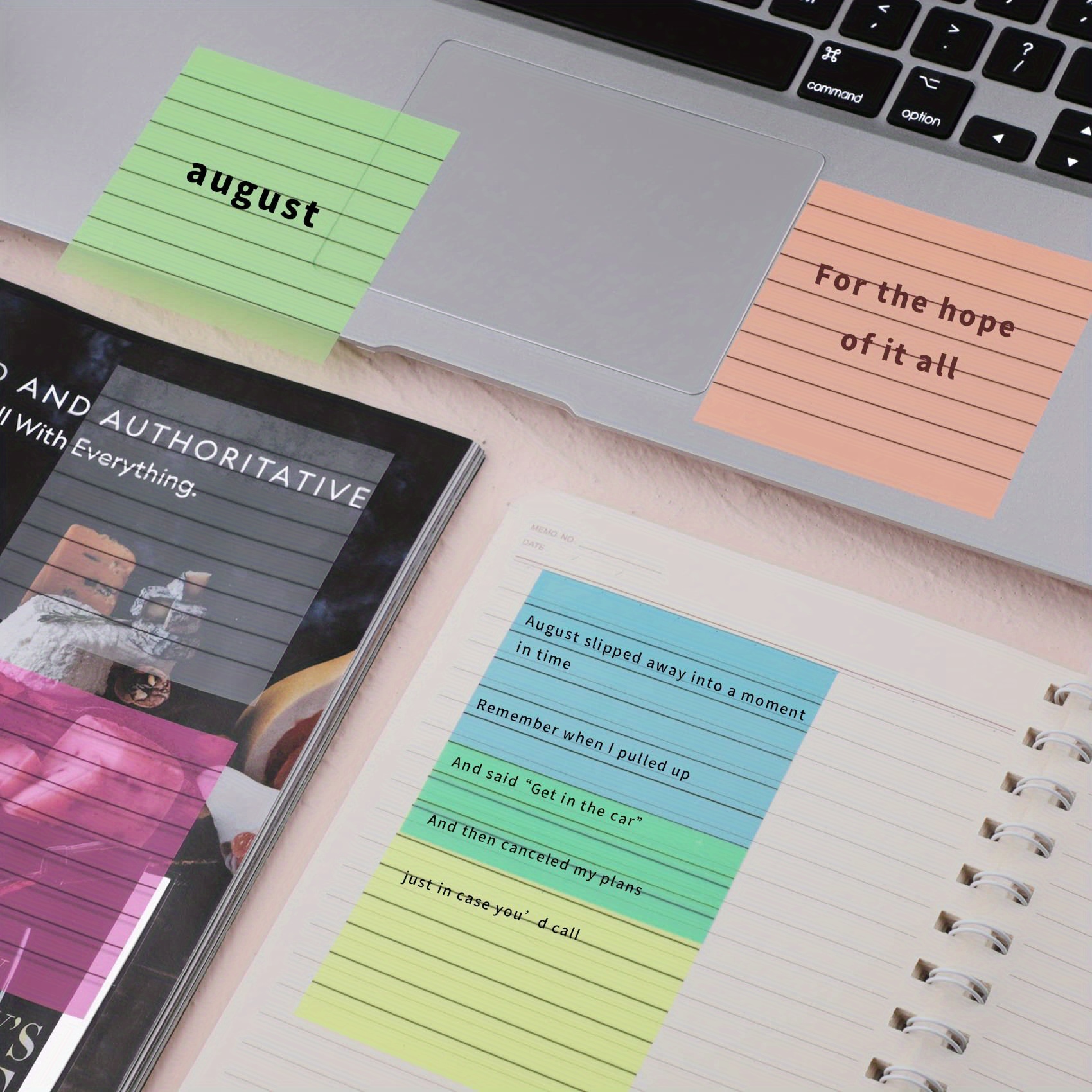 Transparent Sticky Notes Lined Clear Sticky Notes Annotating Temu