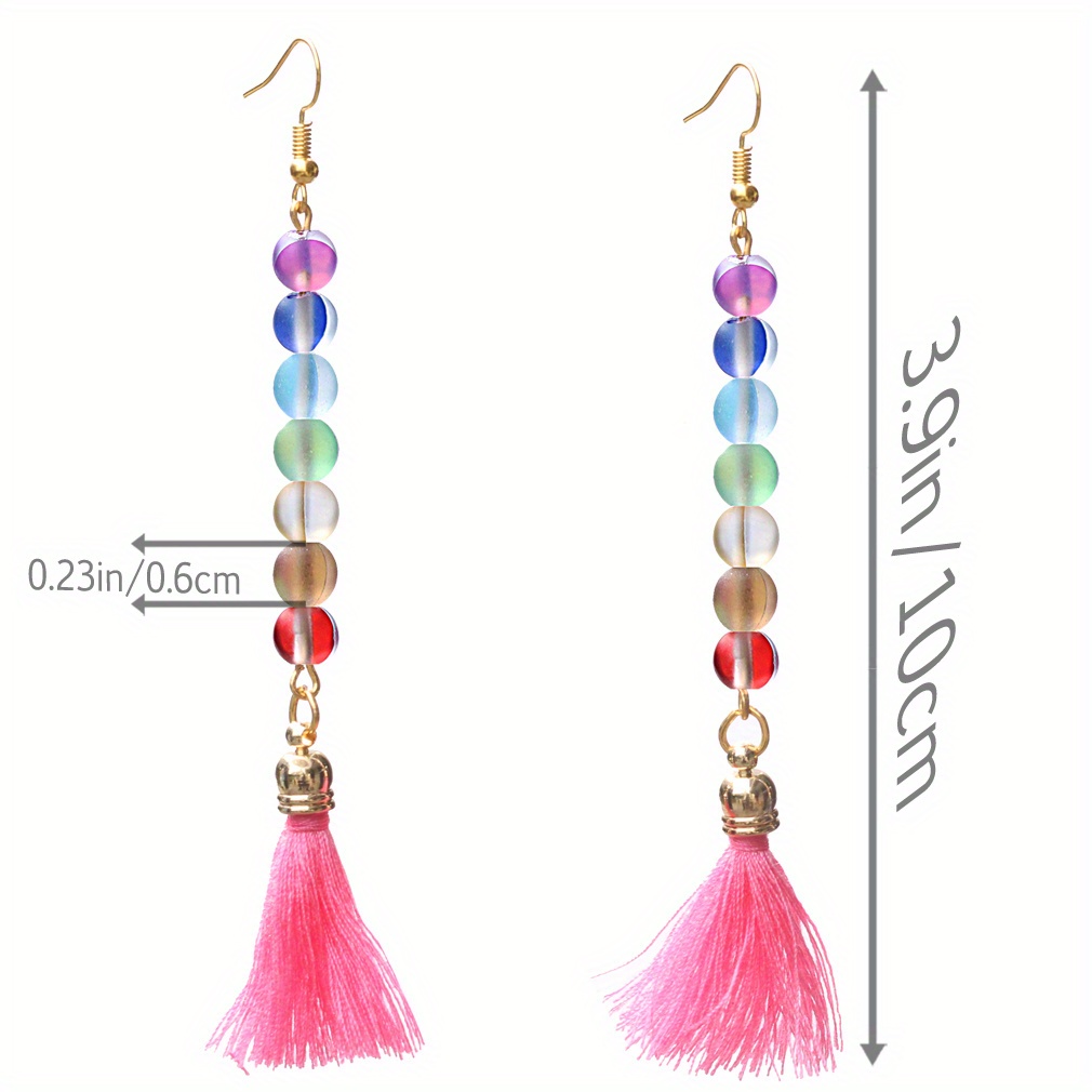 7 Colors Drop Earrings Fashion Bohemian Earrings Women Long Tassel Dangle Earrings Jewelry High Quality Dropshipping