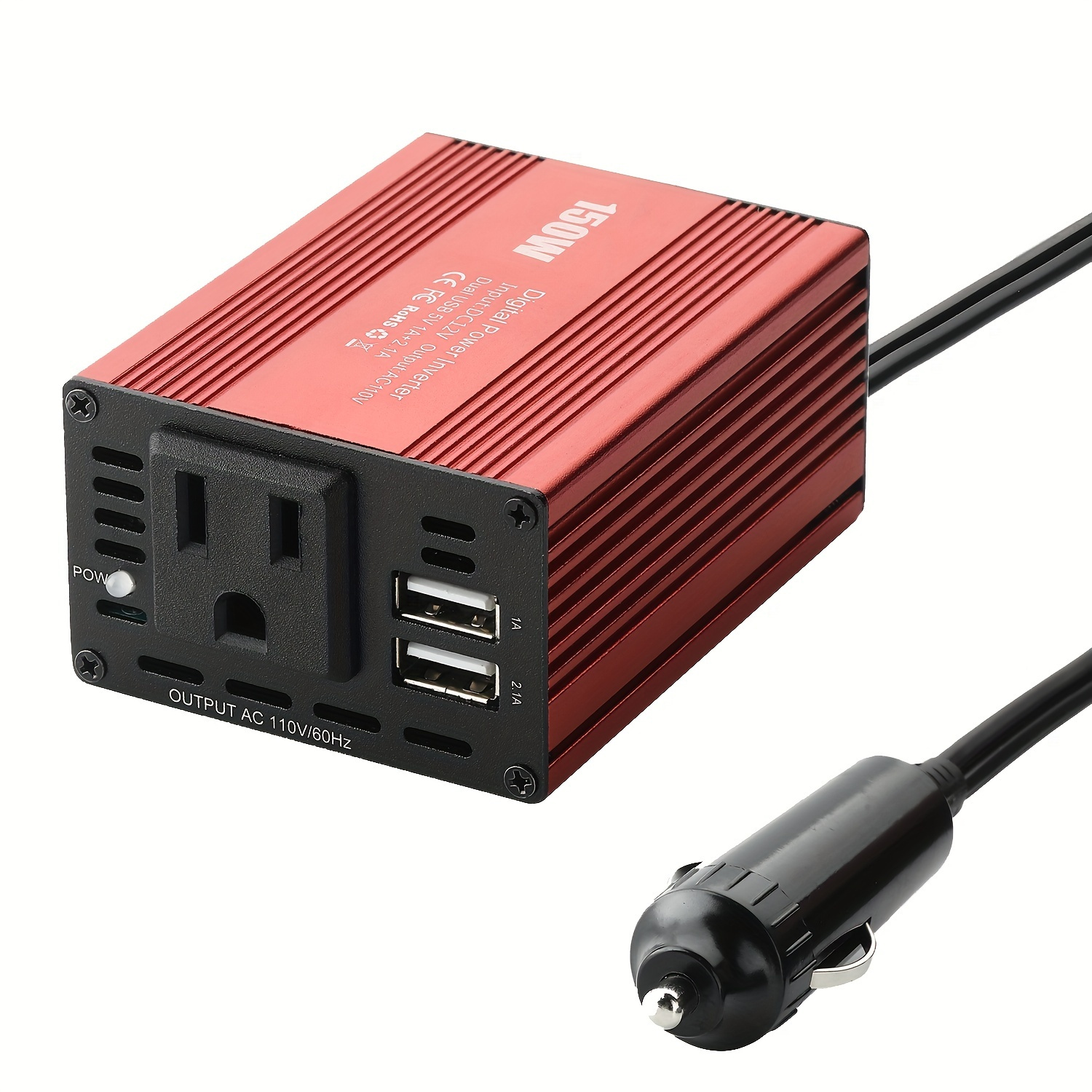 150w Car Power Inverter 12v 110v Ac Car Outlet Adapter 2 Qc3 0 Fast Charge  Car Power Adapter 2023 Upgraded, Free Shipping, Free Returns