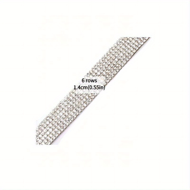 1yard Width Glitter Rhinestone Chain Tape Trim Resin Crystal - Temu