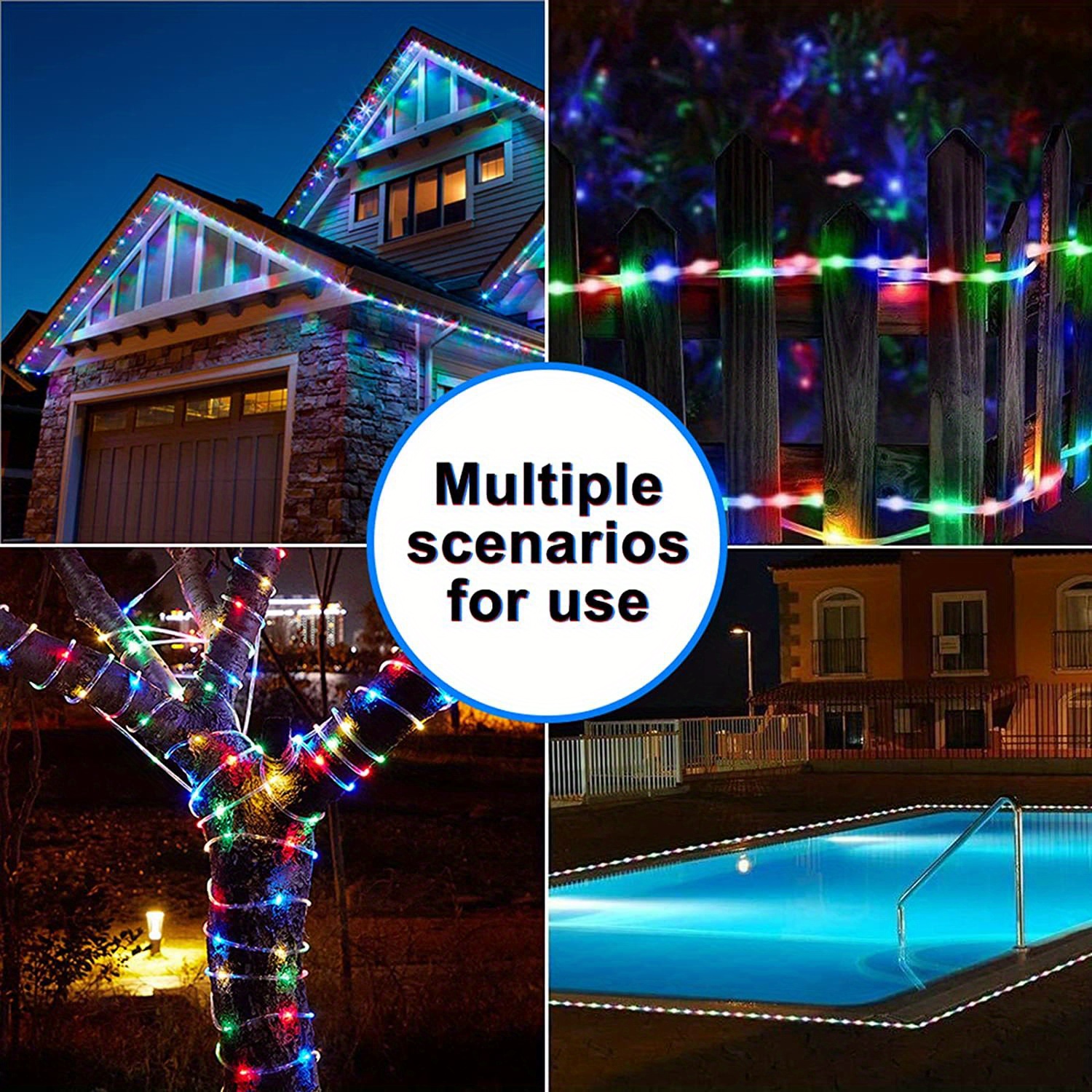 Solar Rope Lights Outdoor Waterproof Led Led String Lights - Temu Canada