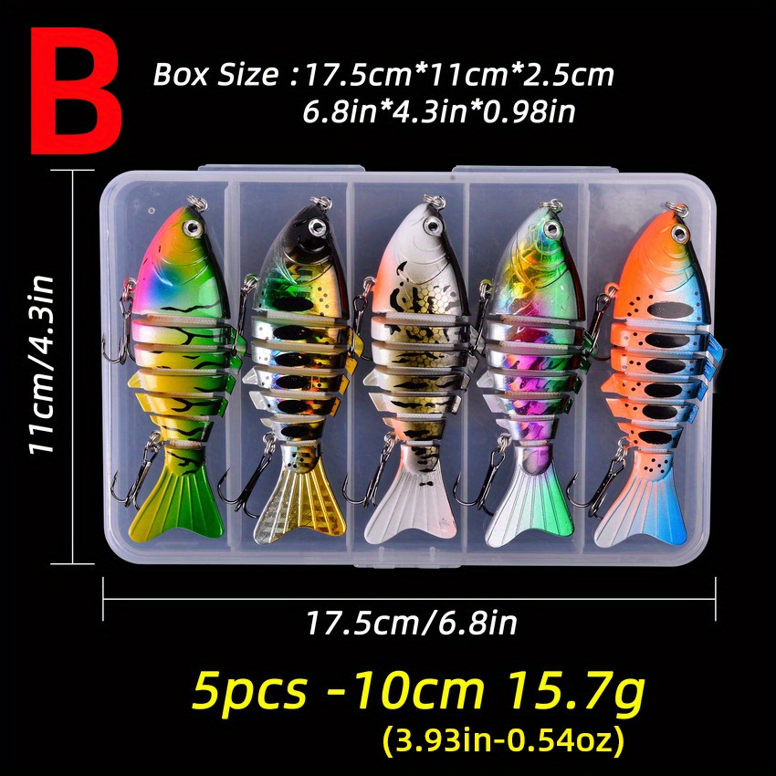 Multiple Variations of Baby Jointed Swimbait Fishing Lure 6pc