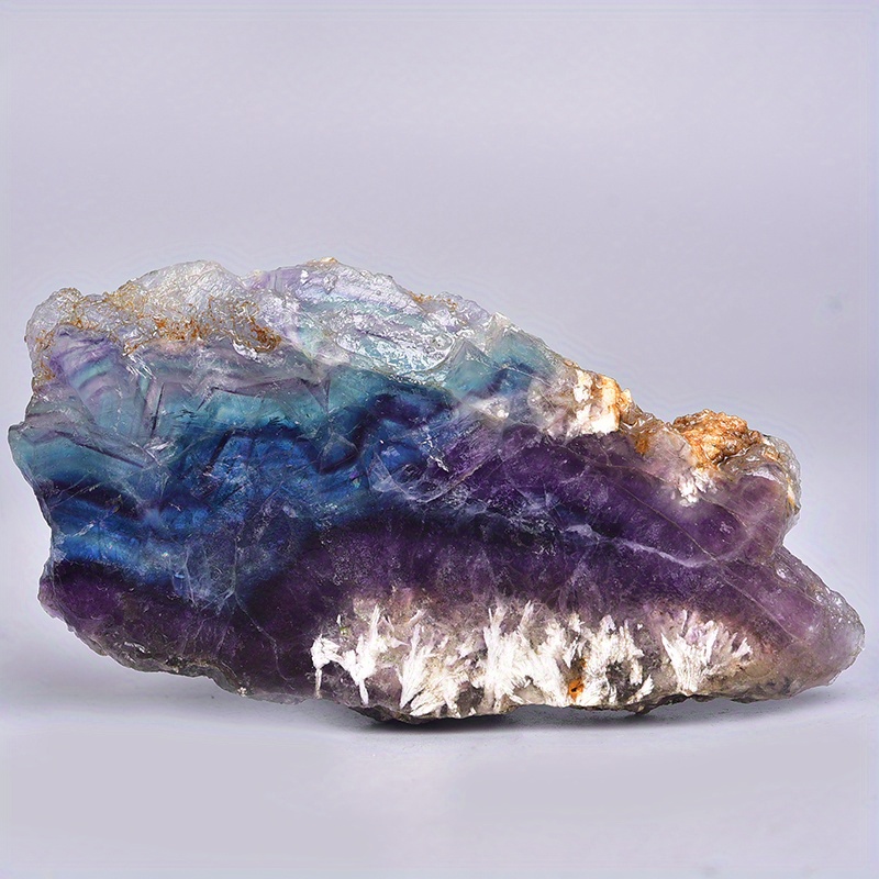 Natural Rainbow Fluorite Slices for Home Decor & Healing