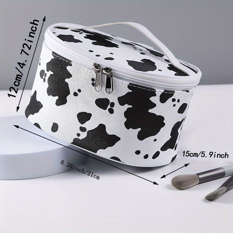 Enowise-YL Cosmetics Bag Cow Printed Makeup Bags For Girls Women