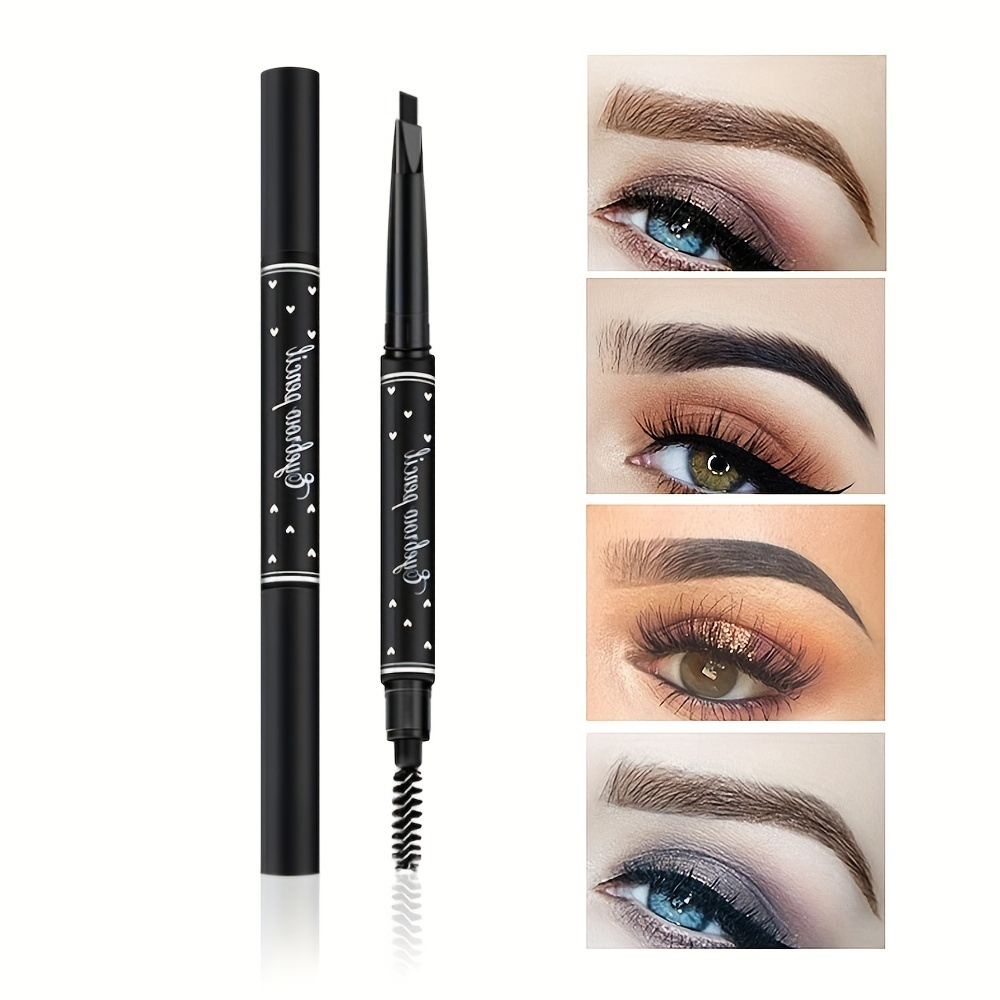 

Waterproof Double Ended Eyebrow Pencil With Brush - Long Lasting, Easy To Wear, And Automatic Swivel