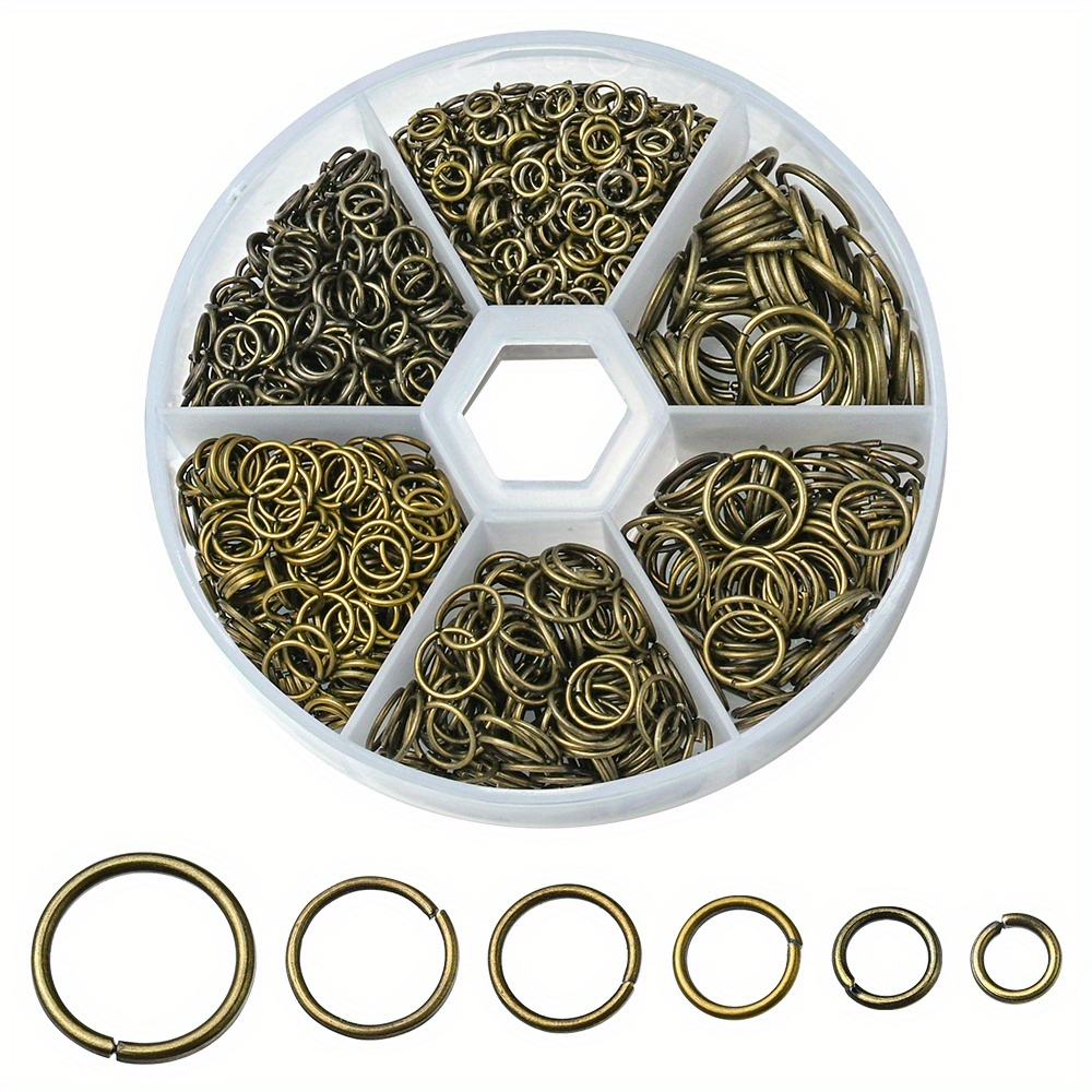 All in One 1000pcs Open Jump Rings Jewelry Making (gun Black 6mm)