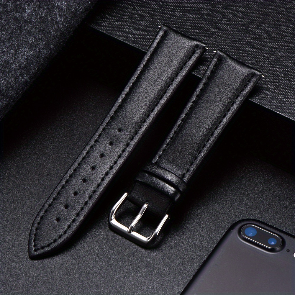 1pc Business Pu Leather Strap 18//24mm Simple And Comfortable Unisex Watch Strap, For Gifts