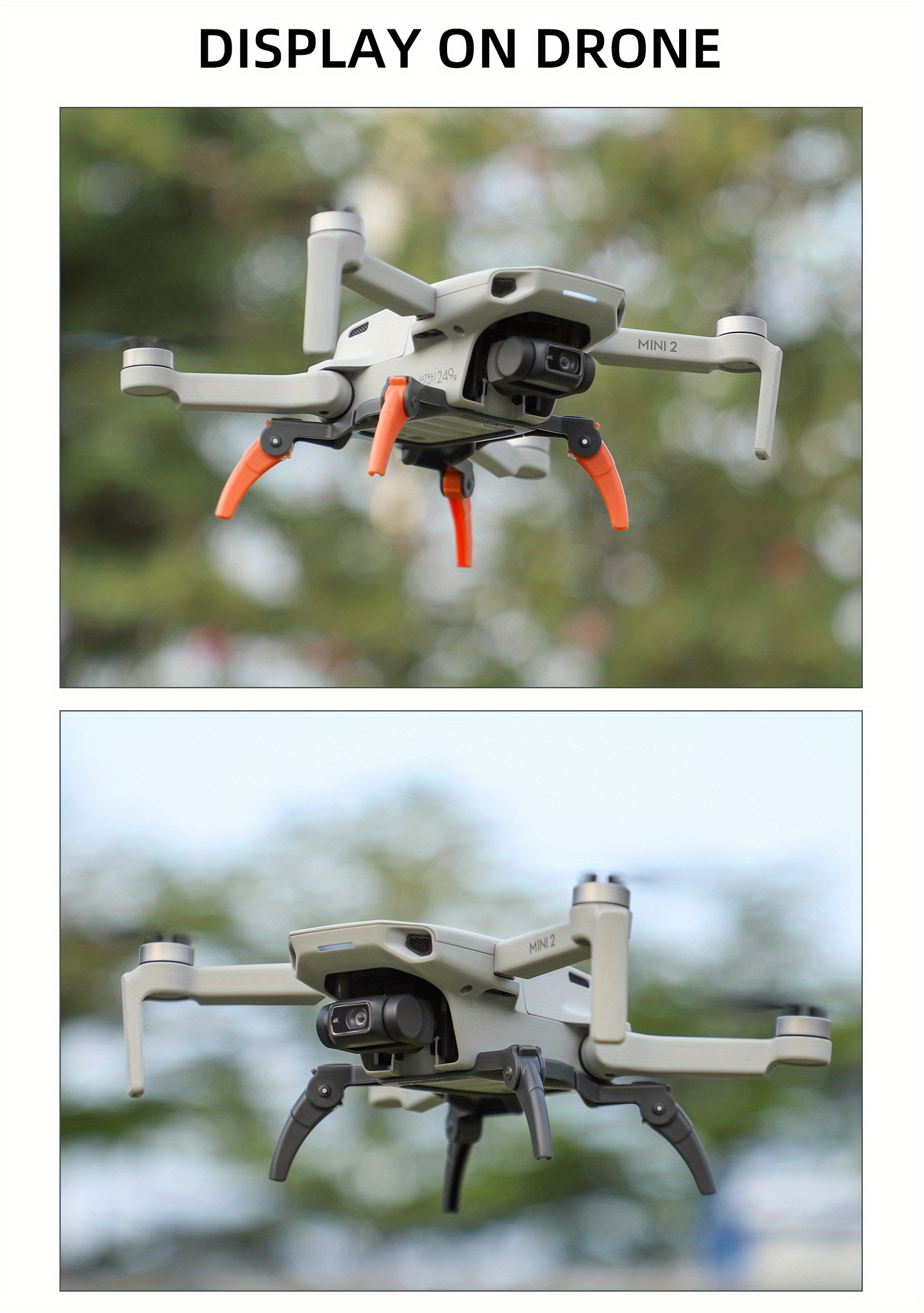Foldable Spider Landing Gear For Dji Mini 4 Pro Drone - Temu