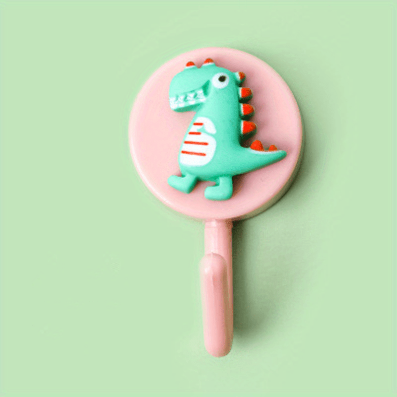 2Pcs Cartoon Adhesive Hooks Bathroom Wall Key Towel Rack Sticker