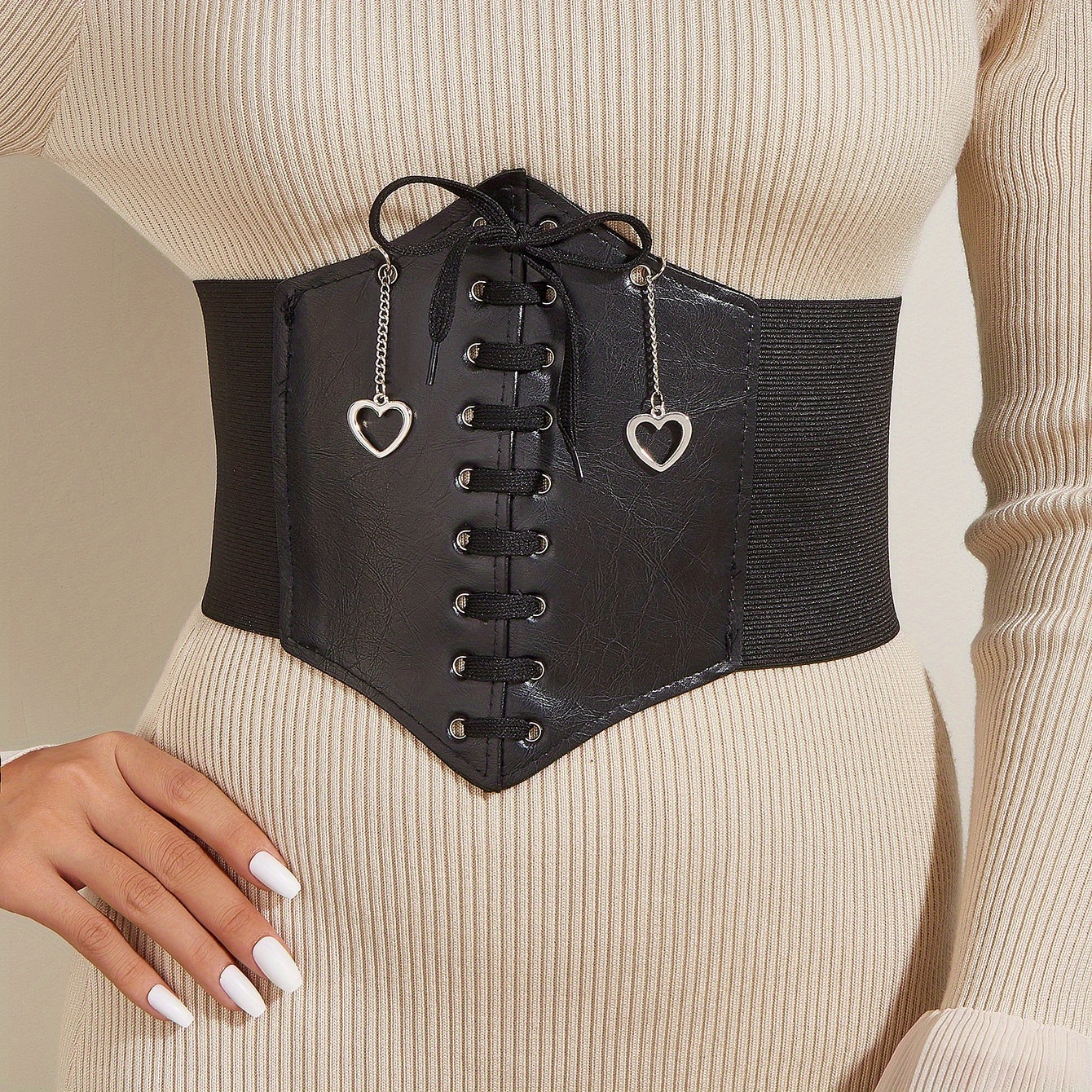 Shop Generic 2x Women Lace Waist Belt Elastic Skirt Dress Girdle Wedding  Black+ Online