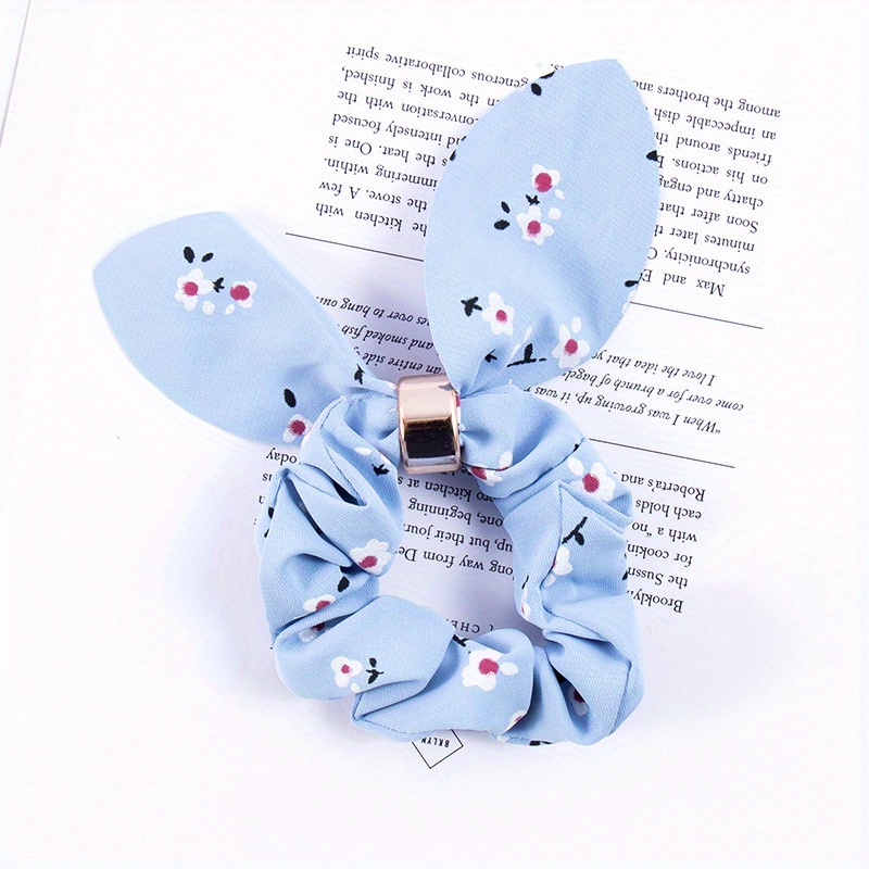 Rabbit Ear Striped Hairband Elastic Hair Rope