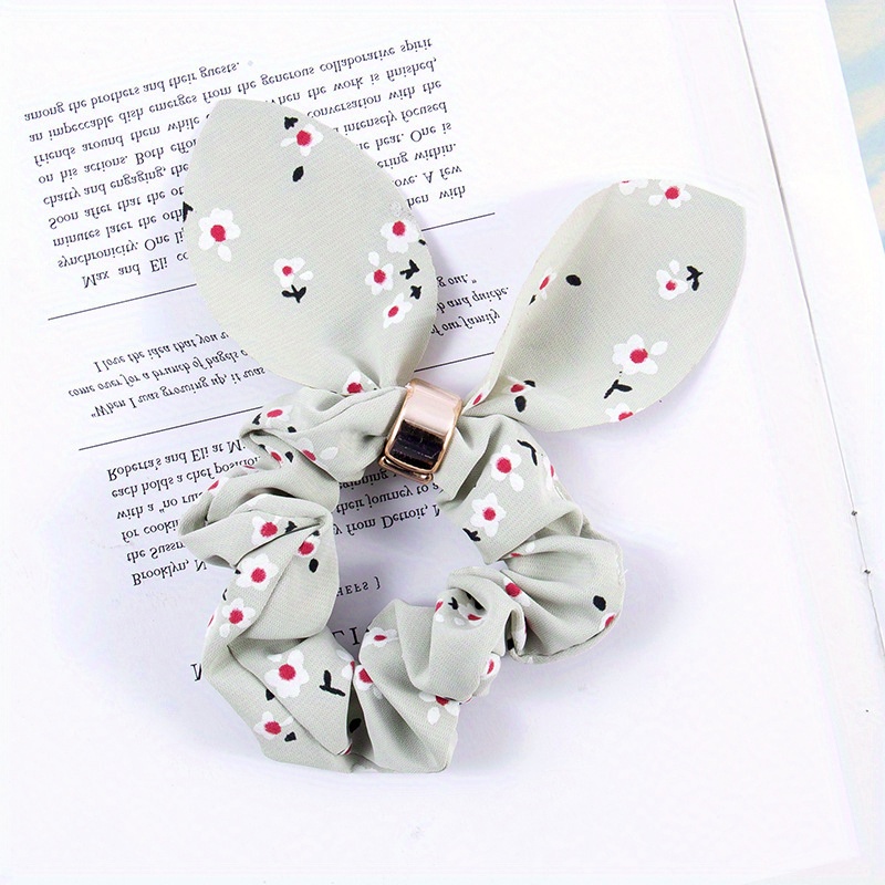 Rabbit Ear Striped Hairband Elastic Hair Rope