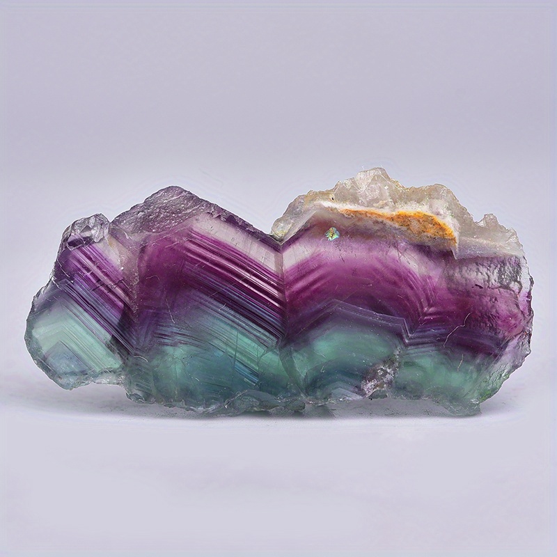Natural Rainbow Fluorite Slices for Home Decor & Healing
