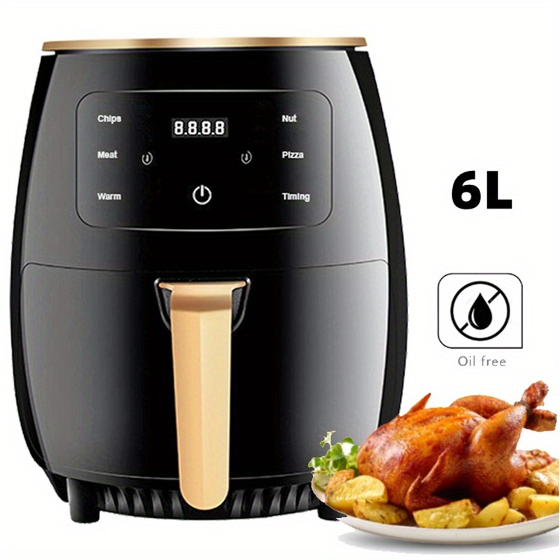 Caynel 5 Quart Compact Air Fryer, 1400W Dishwasher-Safe Basket, Black