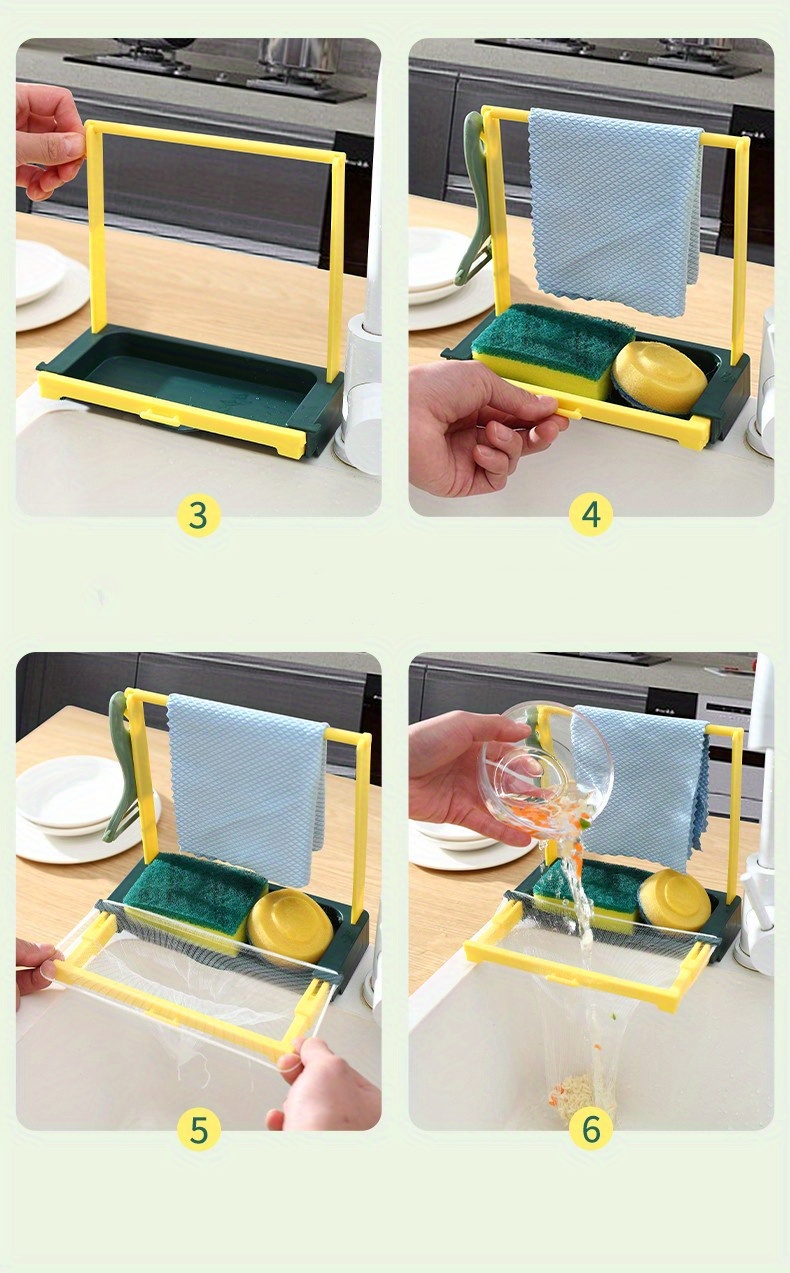 Sink Caddy + Filters Kitchen Sink Caddy Stand/wall Mounted Temu