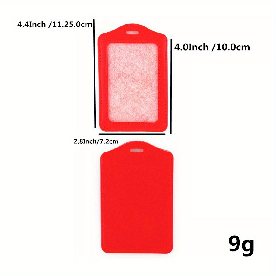 Pu Material Vertical Card Waterproof Card Holder For Temu