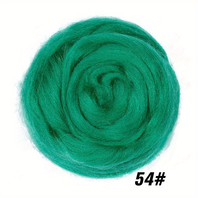 Needle felted wool felting Green Grass wool Roving for felting supplies  short fabric easy felt
