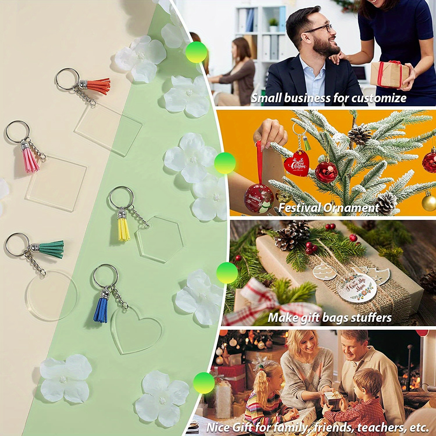 Sublimation Acrylic Keychain Blanks Transparent Keychain Temu