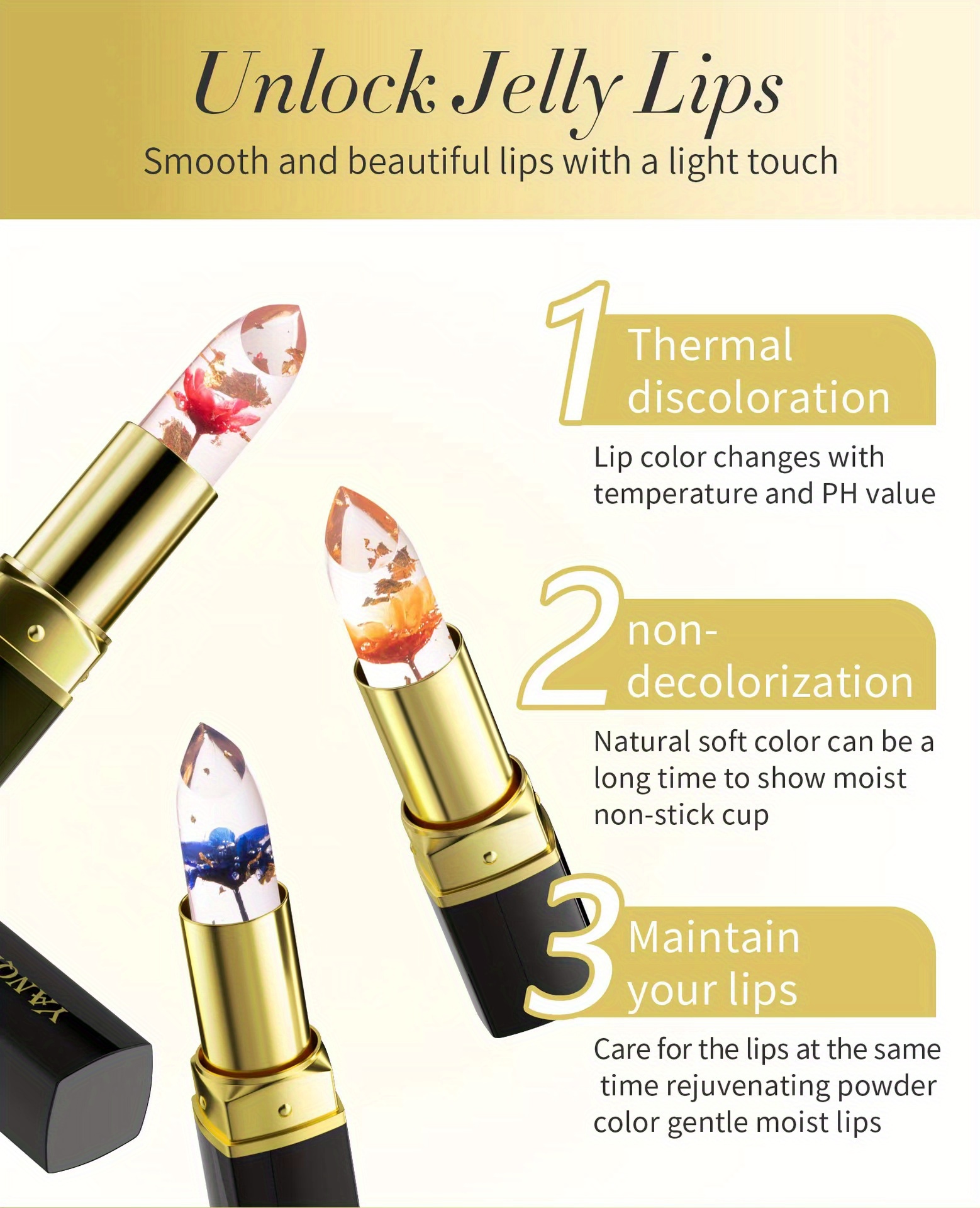 rose temperature color changing lipstick shimmer color magic changing lipstick long lasting waterproof details 8