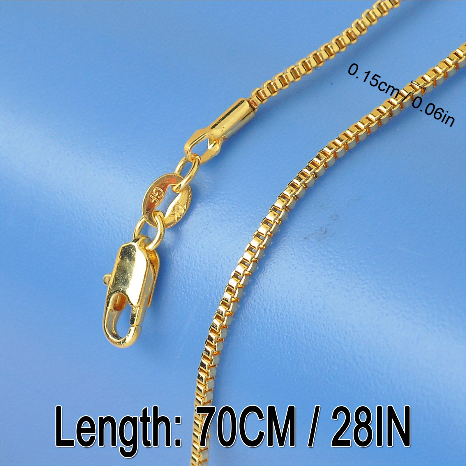 Classic Diy Necklace 18k Gold Plated Twist Rope Chain - Temu