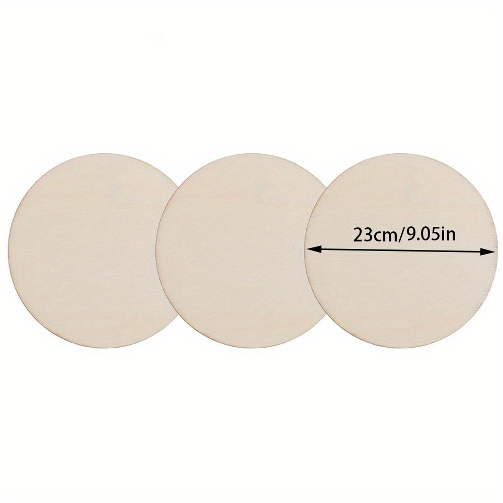 Round Wood Pieces Wood Circles Blank Plaque For Diy Craft - Temu