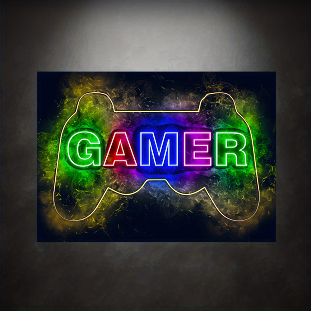 Gamer's Gift Gaming Canvas Wall Art Poster Game Lover's Room Temu