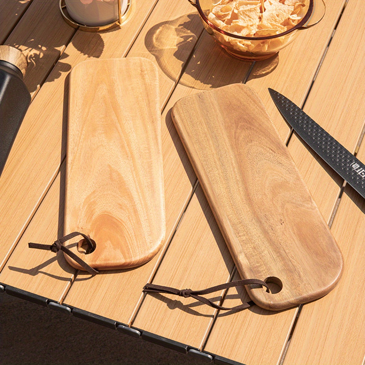 Acacia Wood Cutting Board Small Size Long Wooden Charcuterie - Temu