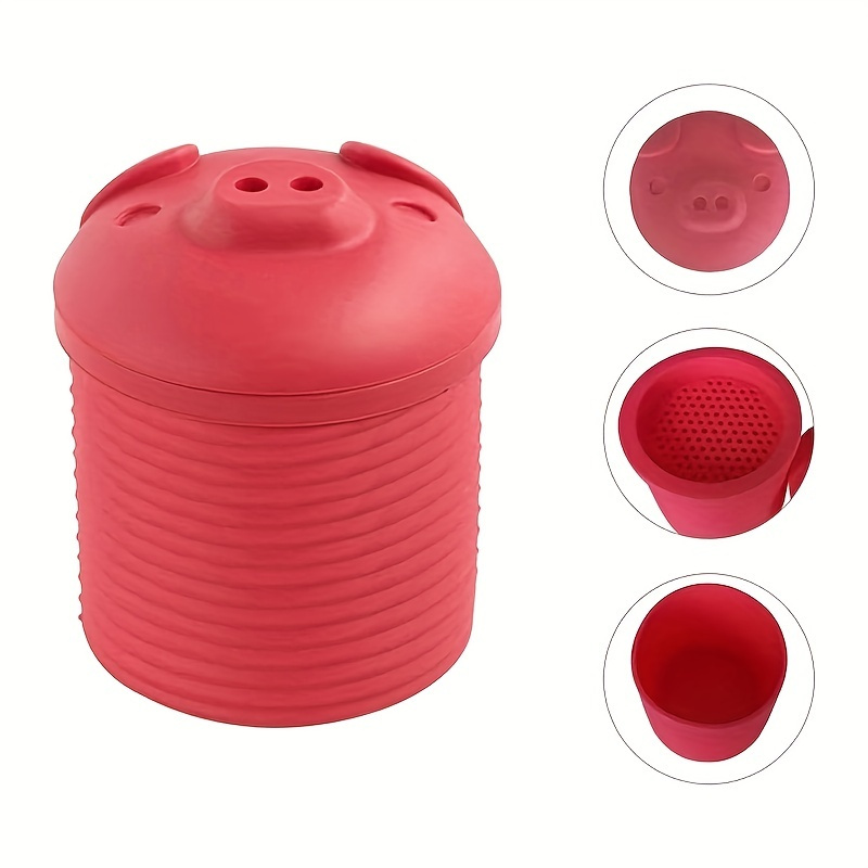 Silicone Bacon Grease Container With Strainer,keeper For Storing