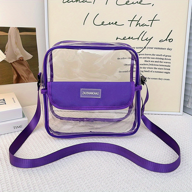 Everyday Elegance: Transparent Pvc Small-Sized Fashion Chain Women And Girl Shoulder  Crossbody Bag For Daily Activities With Fashion, Stadium Approved 12 X 12 X  6 Clear Transparent Purse Bag For Concerts Sports