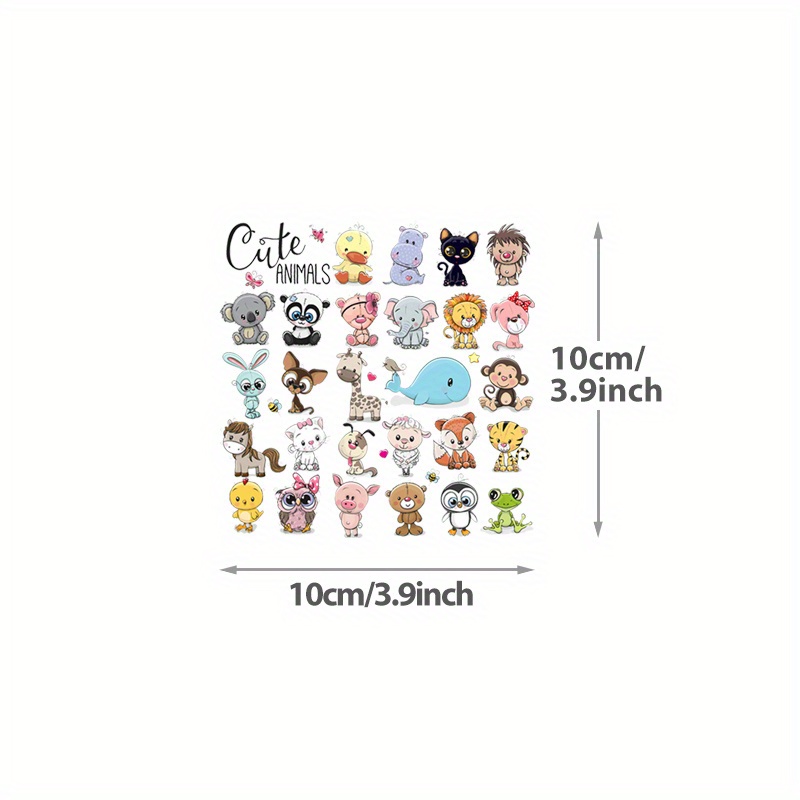 Lots Animal Patches Cute Animals Set Stickers Clothes Diy - Temu